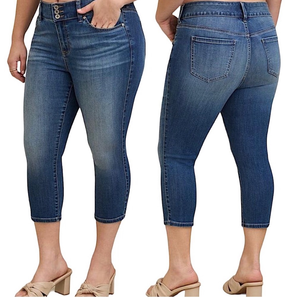 Torrid Cropped Jeggings Size 20 Short Super Soft Stretch High Rise Skinny Jeans